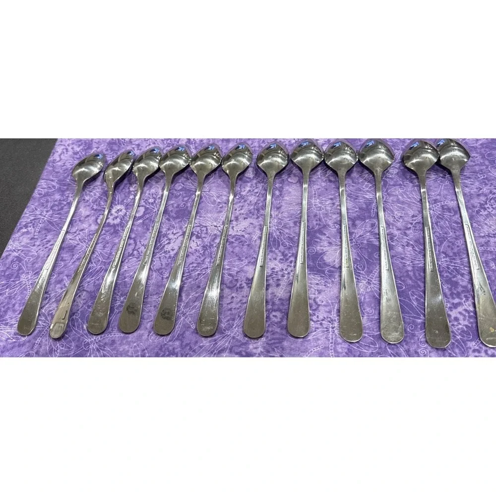 Towle Supreme Stockbridge Ice Tea Spoon Spoons‎ Stainless Steel Korea Set Of 12